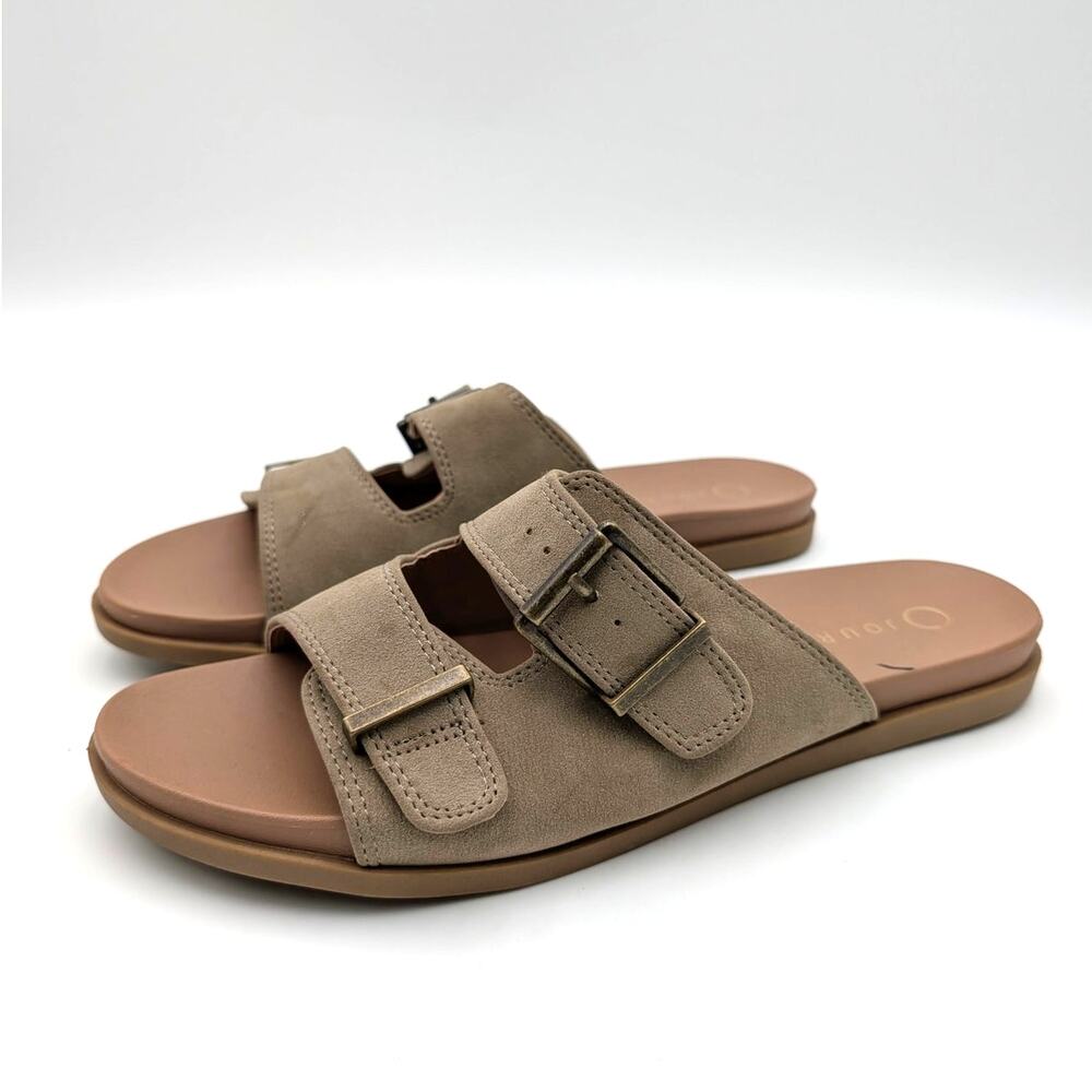 Journee Collection Cosette Slide Sandals Women's Taupe Size US10M EU40